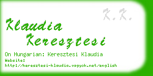 klaudia keresztesi business card
